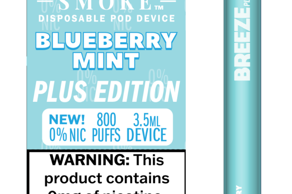 Breeze Plus Zero Blueberry Mint – Disposable Vape Flavors